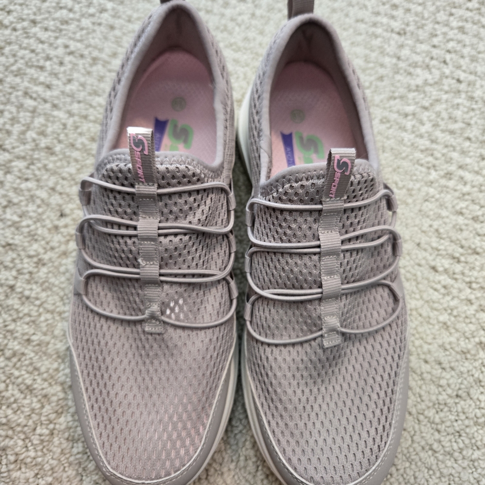 Women's Skechers Tan Slip-On Comfort Sneakers, Size 8.5